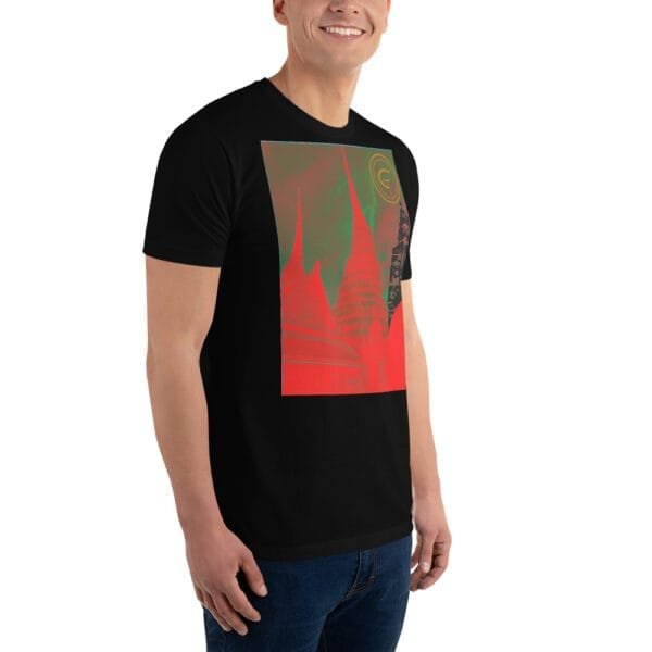 Wat Arun (Temple of Dawn) Apocalypse - Short Sleeve T-shirt - Image 3