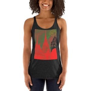 sculpted by the gods activewear womens-racerback-tank-top-vintage-black-front