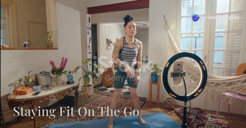 girl getting ready to stretch